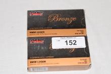 100 Rounds of PMC "Bronze" 9mm Luger 124 Gr. FMJ Ammo