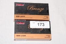 100 Rounds of PMC "Bronze" 9mm Luger 115 Gr. FMJ Ammo