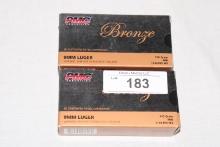 100 Rounds of PMC "Bronze" 9mm Luger 115 Gr. FMJ Ammo