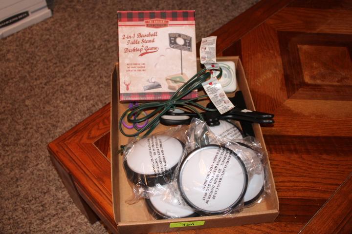 Box Lot- Battery Operated Lights, Baseball Game, Etc.