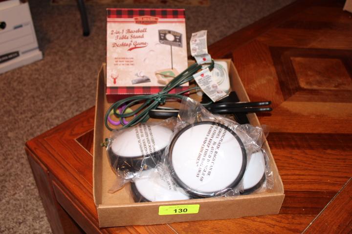 Box Lot- Battery Operated Lights, Baseball Game, Etc.