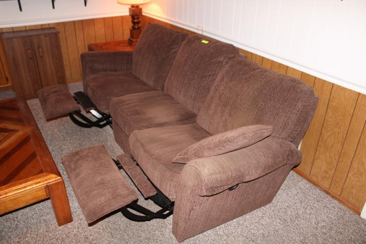Double Reclining Sofa by La Z Boy in Brown
