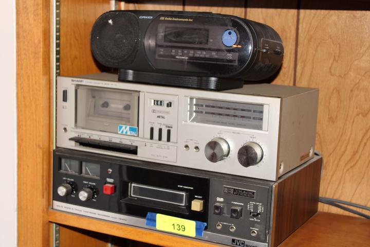 JVC 8-Track Stereo, Sharp Cassette Deck and Seiko Radio