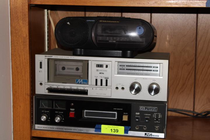 JVC 8-Track Stereo, Sharp Cassette Deck and Seiko Radio