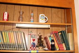 Contents of 2 Shelves- Childcraft Books, Clemson Items, Etc.
