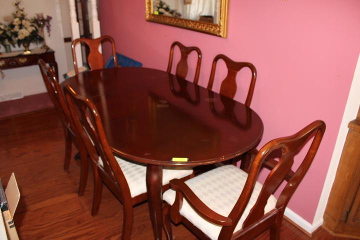 Cherry Style Dining Table w/6 Chairs