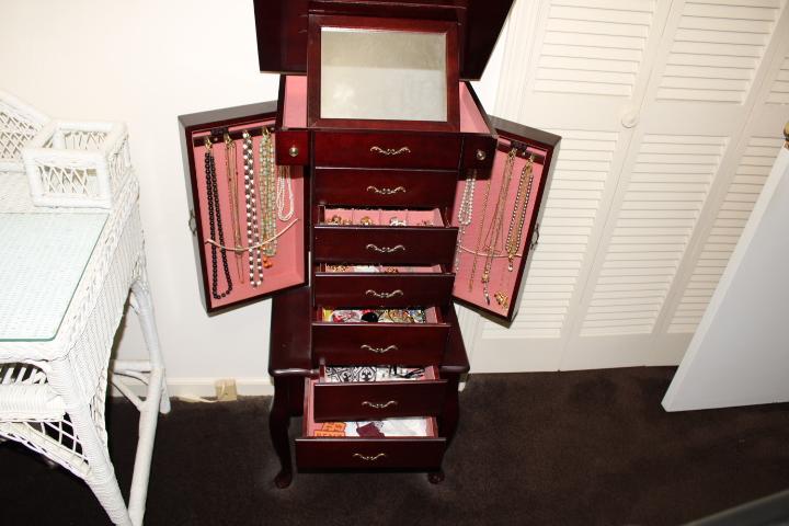 Jewelry Cabinet w/Jewelry