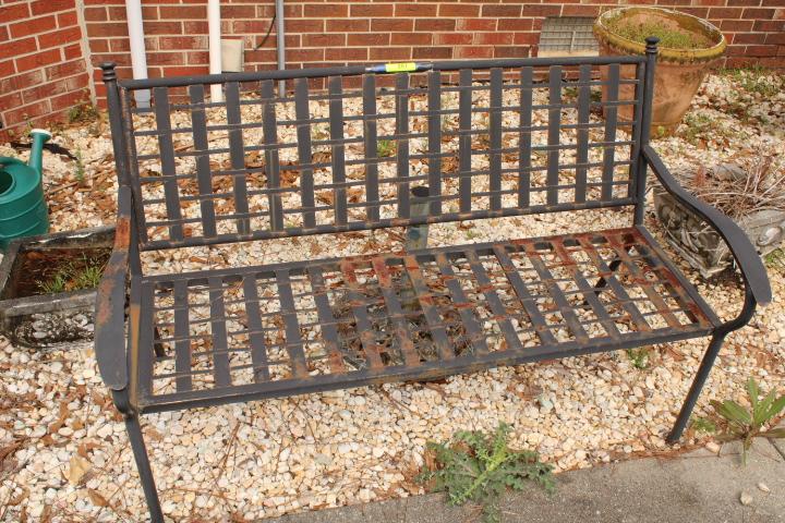 Metal Porch Bench