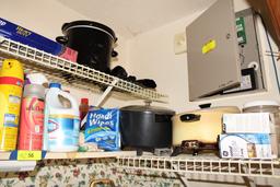 1 Lot of Cleaning Supplies, Crock Pots