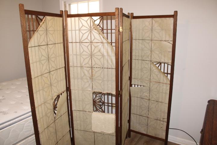 4 Section Wooden Dressing Screen