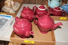 4 "McCormick" Tea Pots