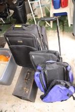 1 Lot of Suitcases, Carry Bags, Suitcase Carrier