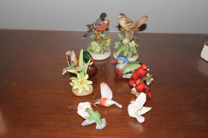 Box Lot of Bird Figurines