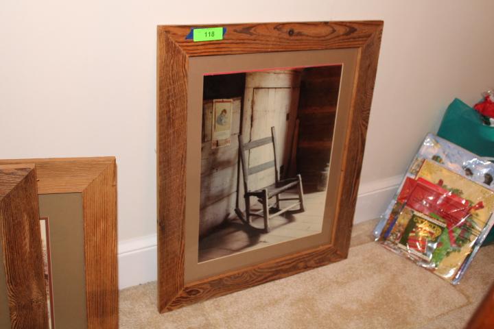 3 Wood Framed Photos