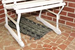Porch Chair - Metal with Wooden Slats