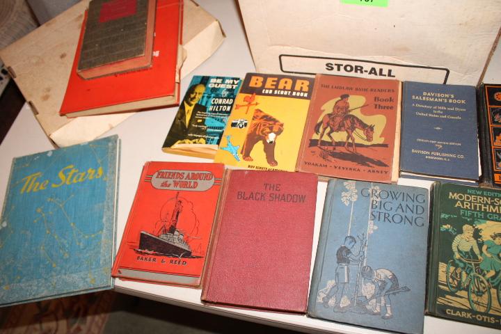 Large Box of Old Books - Basic Readers and Arithmetic