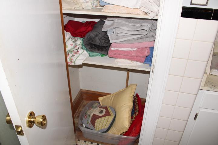 Bathroom Closet of Linens - Towels, Wash Clothes, Etc..