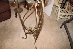 Iron Plant Stand w/Glass Top