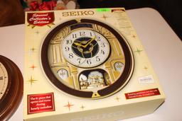 2 Battery Operated Wall Clocks (One with Box)