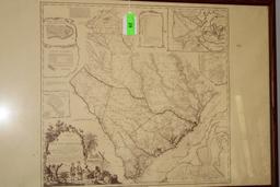 Framed Map of South Carolina 1773.