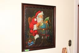 Large Framed Santa Print
