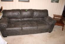 Dark Grey Sofa w/End Table