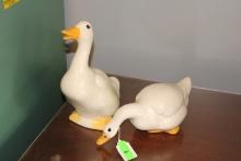 2 Ceramic Geese