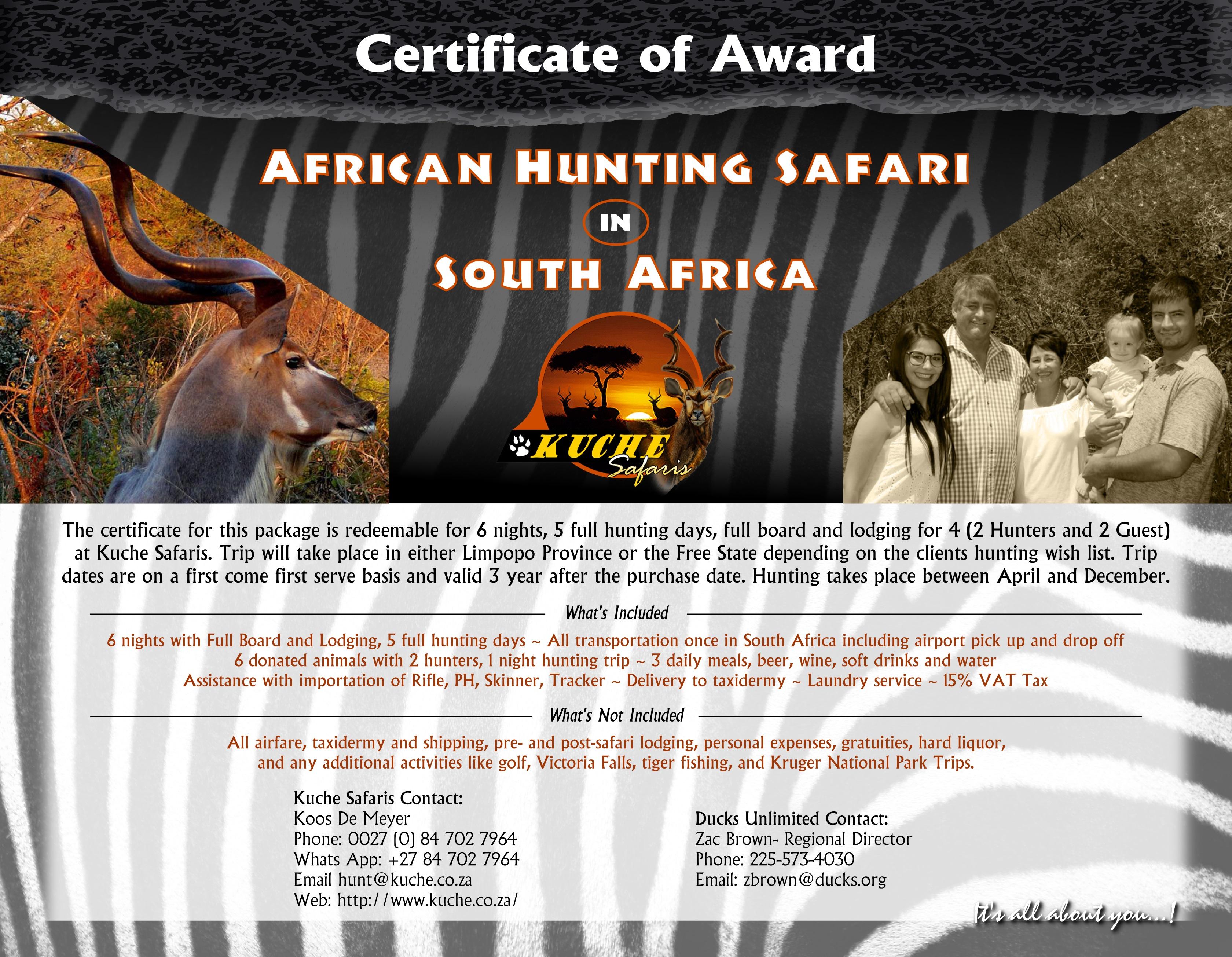 African Safari Hunt for 4 With Kuche Safaris