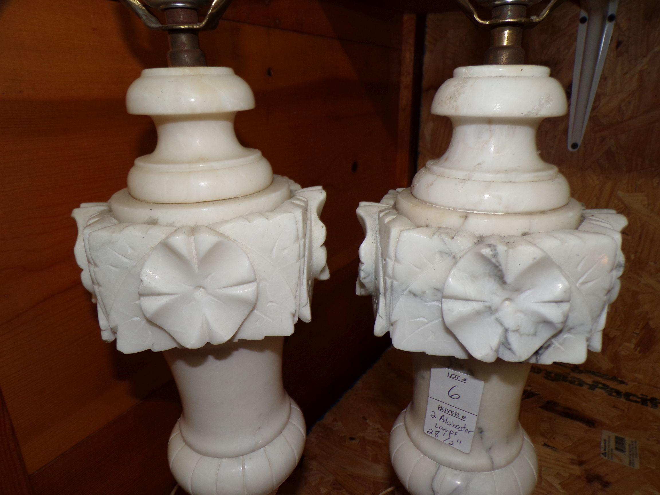 2 Alabaster Lamps