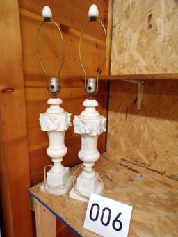 2 Alabaster Lamps