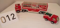 Buddy L. Coke/ Coca Cola Tractor Trailer & Mini Truck