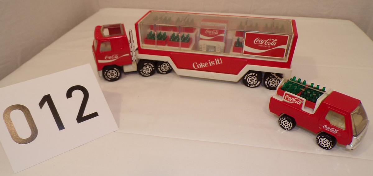 Buddy L. Coke/ Coca Cola Tractor Trailer & Mini Truck