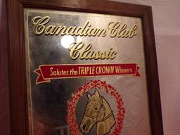 Canadian Club Classic Triple Crown Winners Mirrored Sign