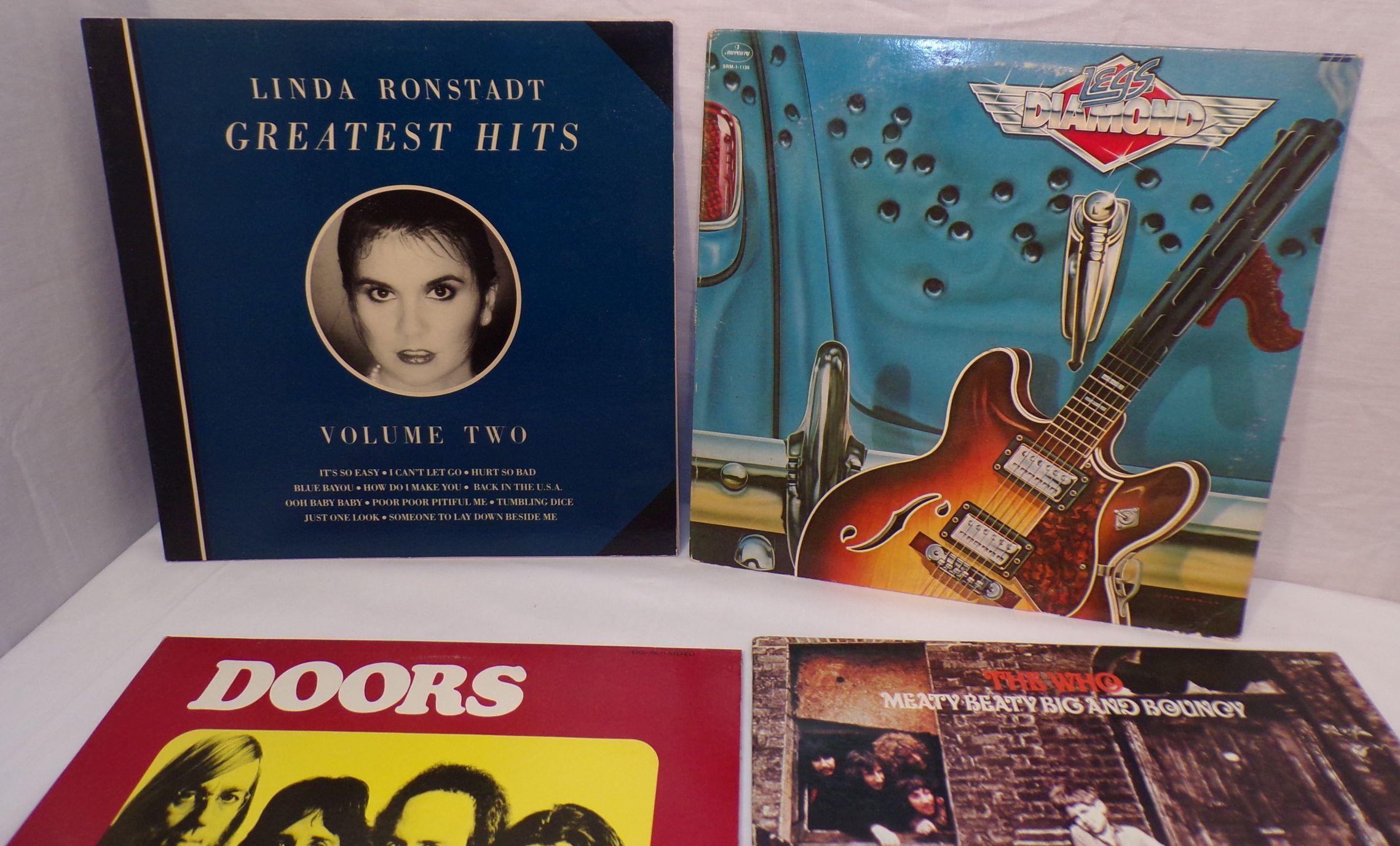 Record LOT-Legs Diamond, Linda Ronstadt, The Doors, The Who