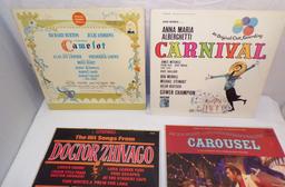 Record LOT- Camelot, Carnival, Hit Songs from Doctor Zhivage, Carousel