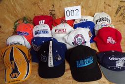 Lot of 18 Vintage NCAA College Sports Hats