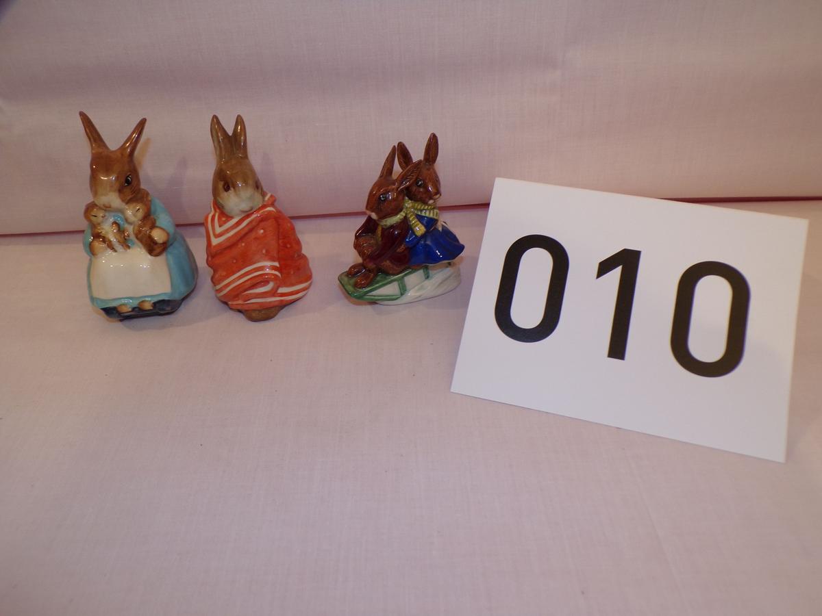 3 Beatrix Potter Figurines