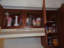 Contents of 7 Upper kitchen Cabinets