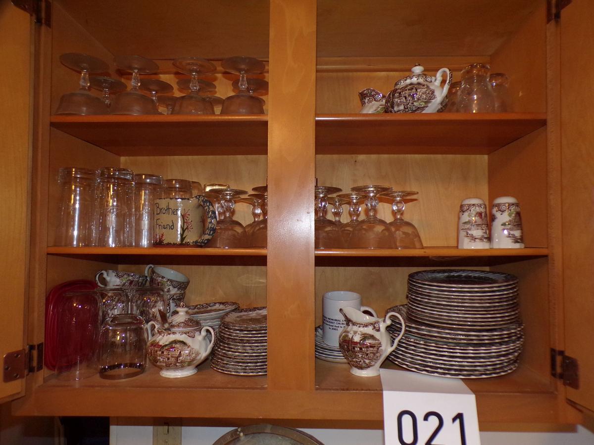 Upper Cabinet of Dishes