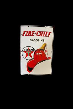 (2) Texaco Fire Chief Porcelain Signs.