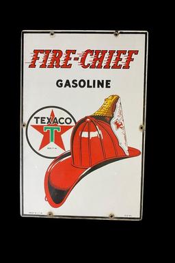 (2) Texaco Fire Chief Porcelain Signs.