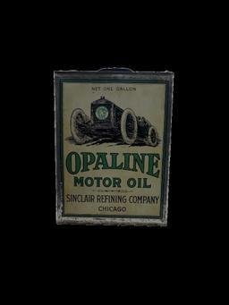 Sinclair Opaline 1 Gallon Can w/ Race Car