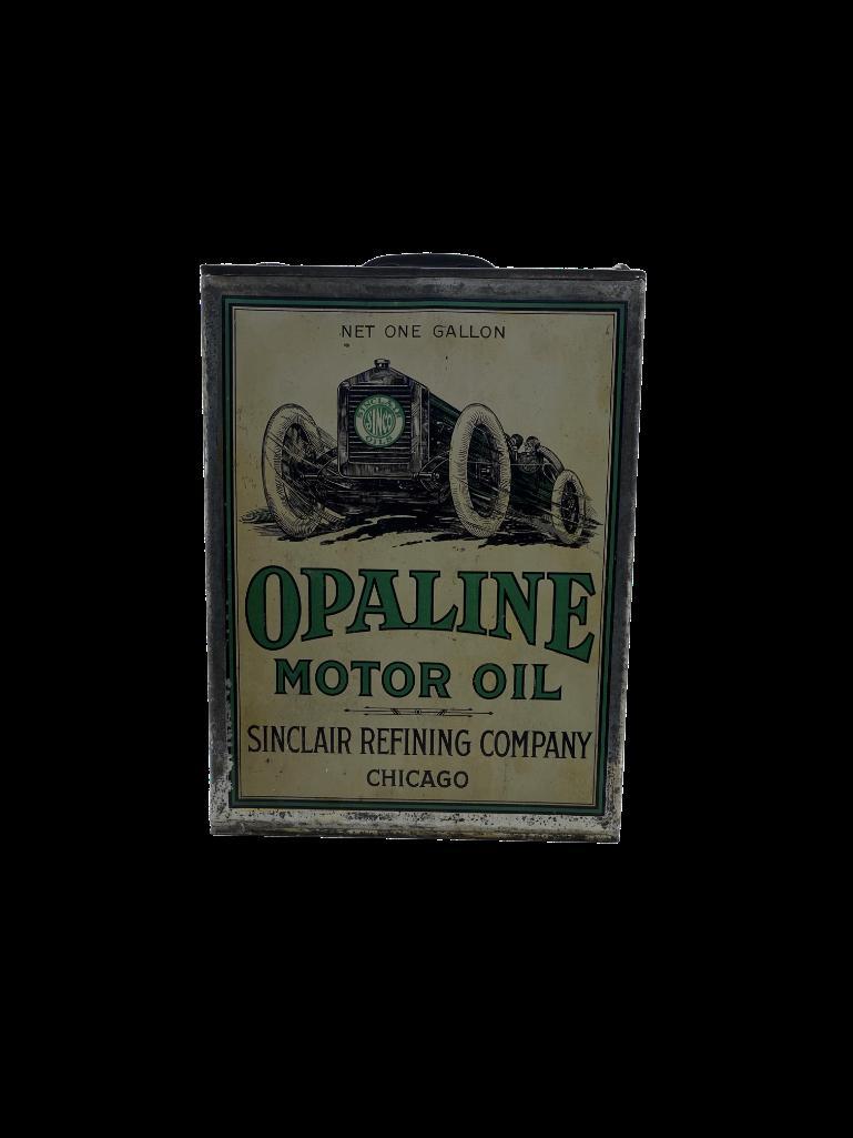 Sinclair Opaline 1 Gallon Can w/ Race Car