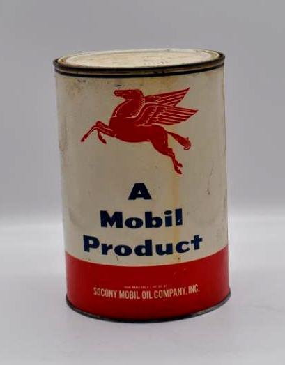 5lb Mobil/Socony Grease Can