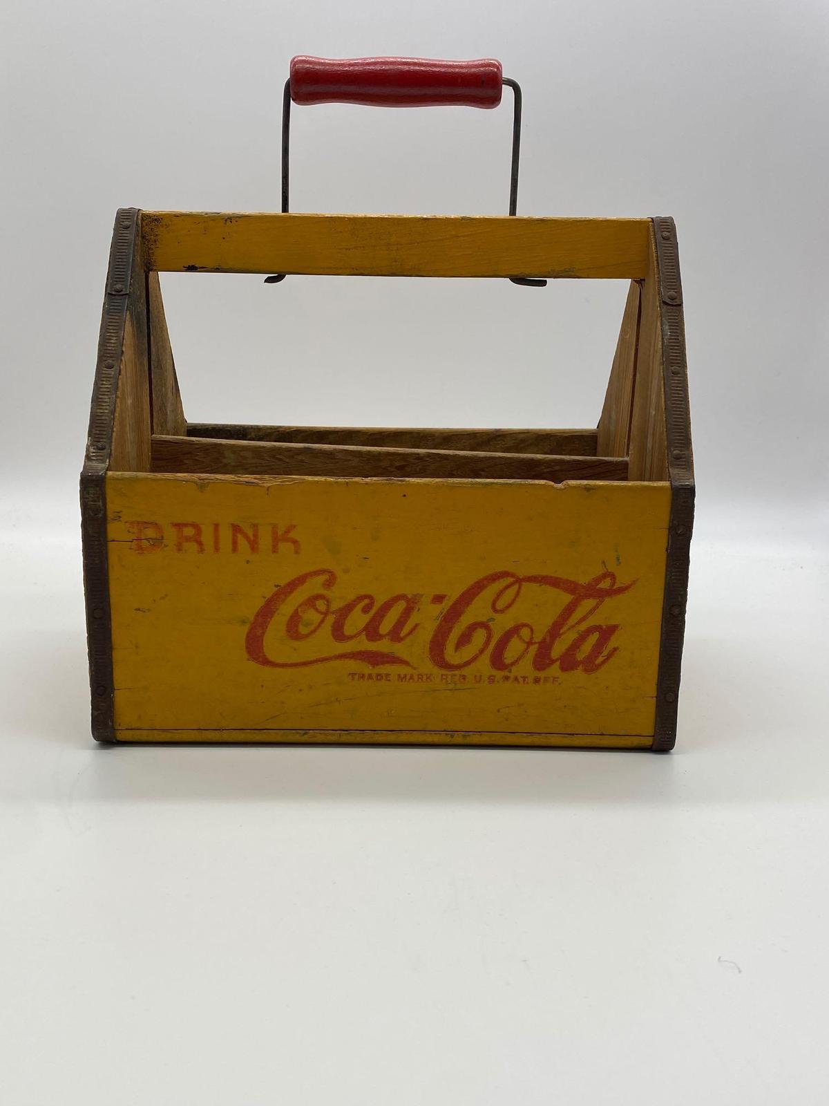 Early Wood Coca-Cola Six Pack Holder