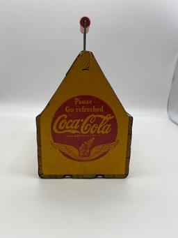 Early Wood Coca-Cola Six Pack Holder