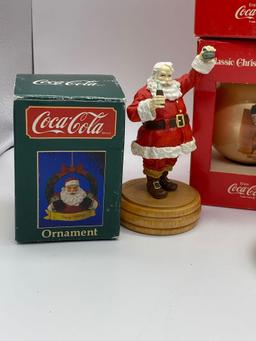 9 Coca-Cola Christmas Ornaments, Figurines and Coasters