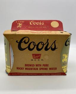 Coors Six-Pack Flat Top Display Cans w/ Carton