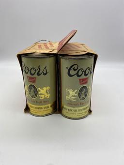 Coors Six-Pack Flat Top Display Cans w/ Carton