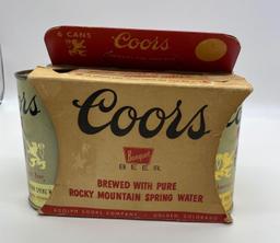 Coors Six-Pack Flat Top Display Cans w/ Carton